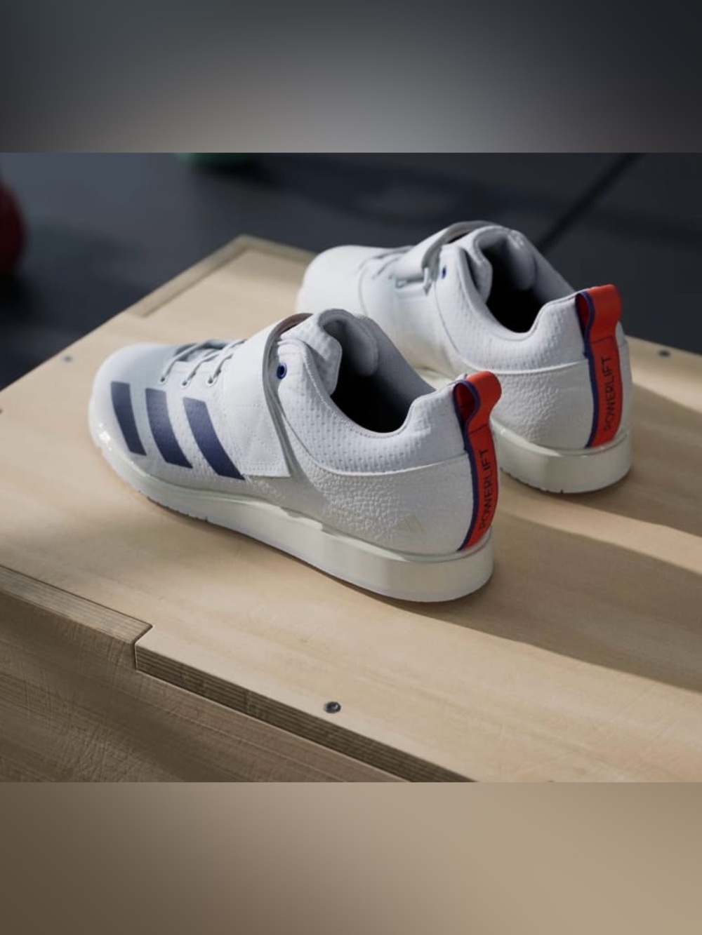 adidas Power lift 5 White and Navy Women's size 6 , Men’s size 5 - Picture 3 of 7